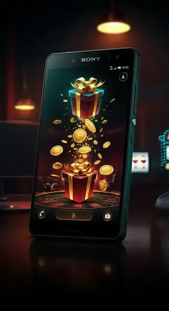 Interfaz de usuario de BetOnRed Casino mostrando la sección de promociones con bonos destacados y giros gratis